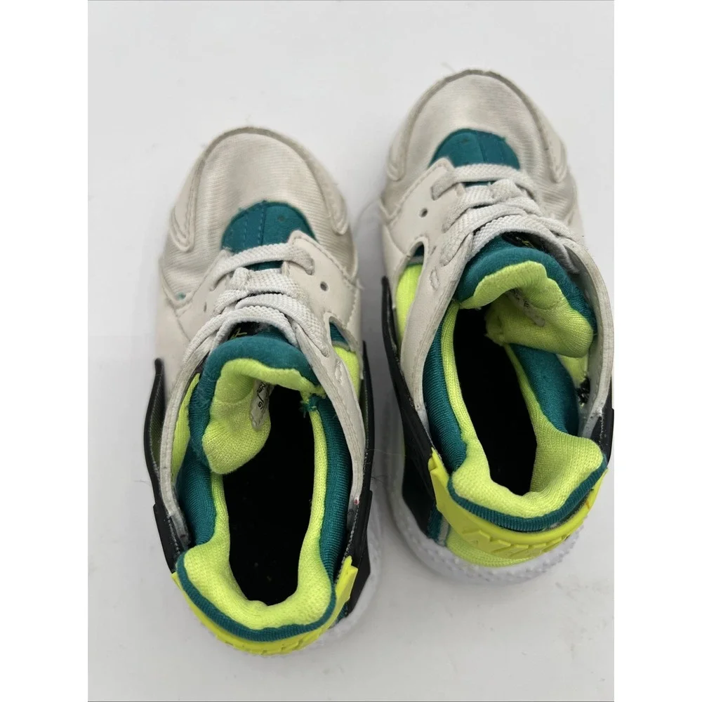 Nike‎ Huarache Run Phantom Volt Bright Spruce 704949-045 Youth US Size 8C Shoes